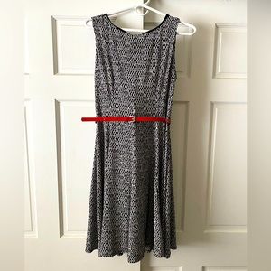 Business casual belted dress